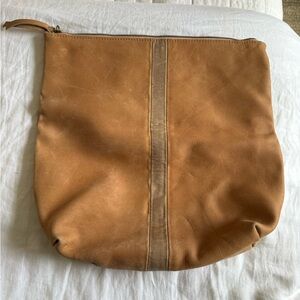 Tan Leather Able clutch